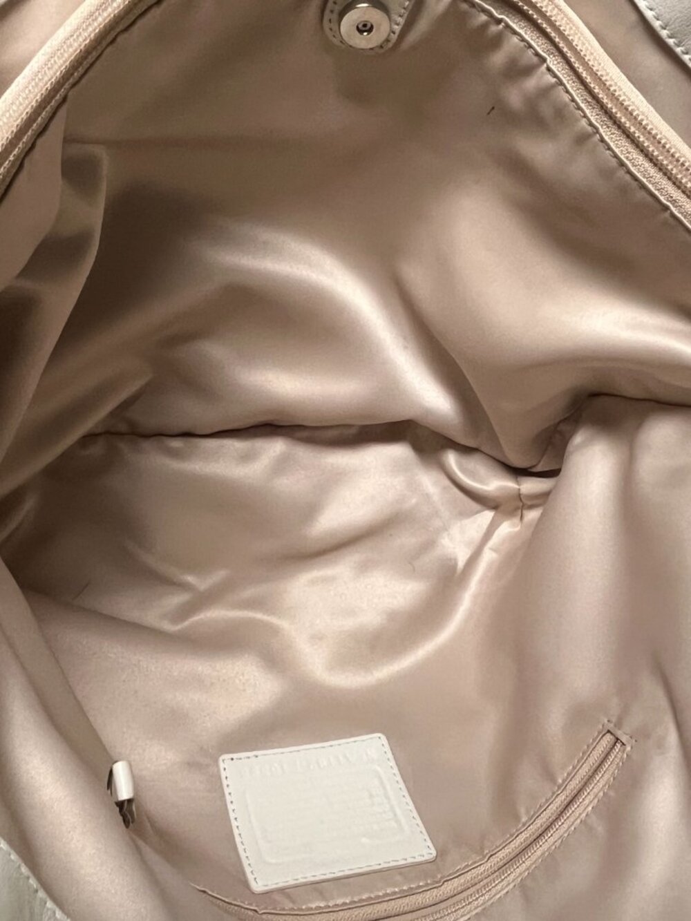 Coach Ivory Leather Op Art Perforated Tote Bag F16598 - Picture 13 of 15